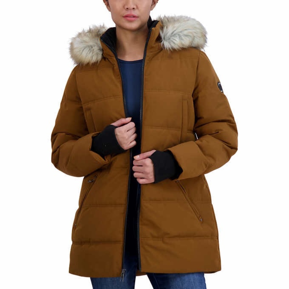 Nautica Ladies' Heavy Puffer Jacket with Fur
